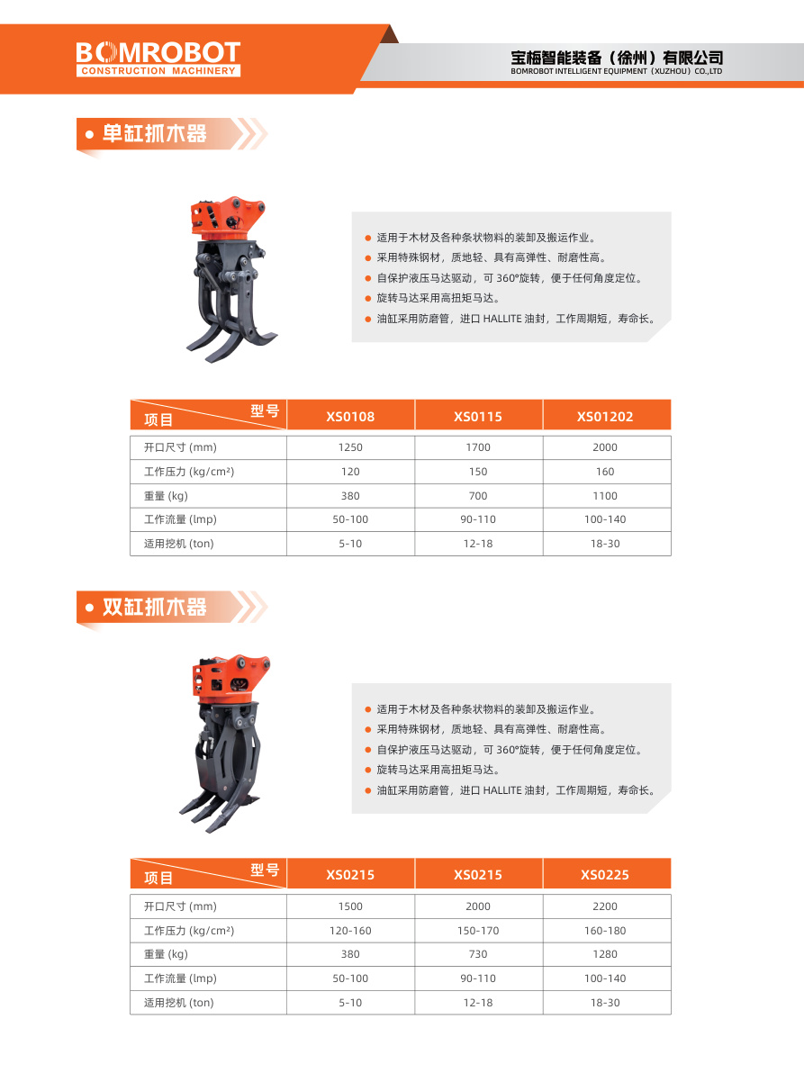 属具与挖机属具宣传册发布，拓展主机配套能力